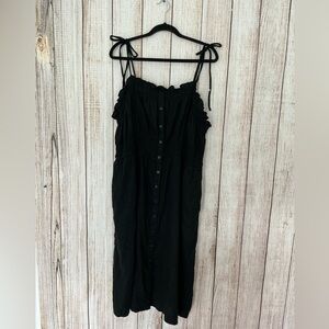 Universal Thread Charcoal Button-Down Midi Dress